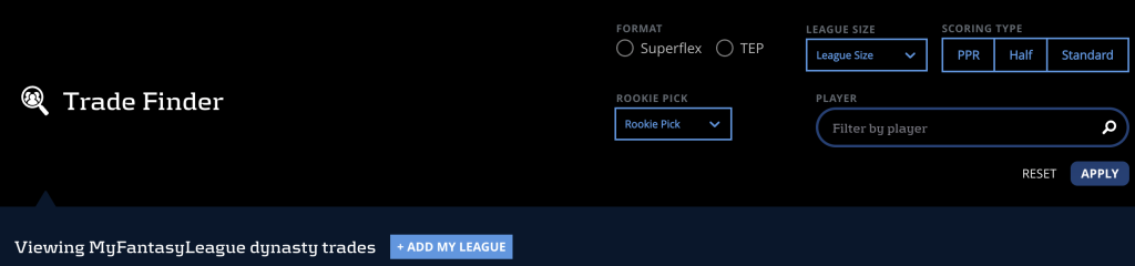 Analyzing Dynasty Trades